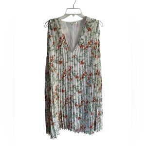 Max Studio Pleated Chiffon Mini Dress